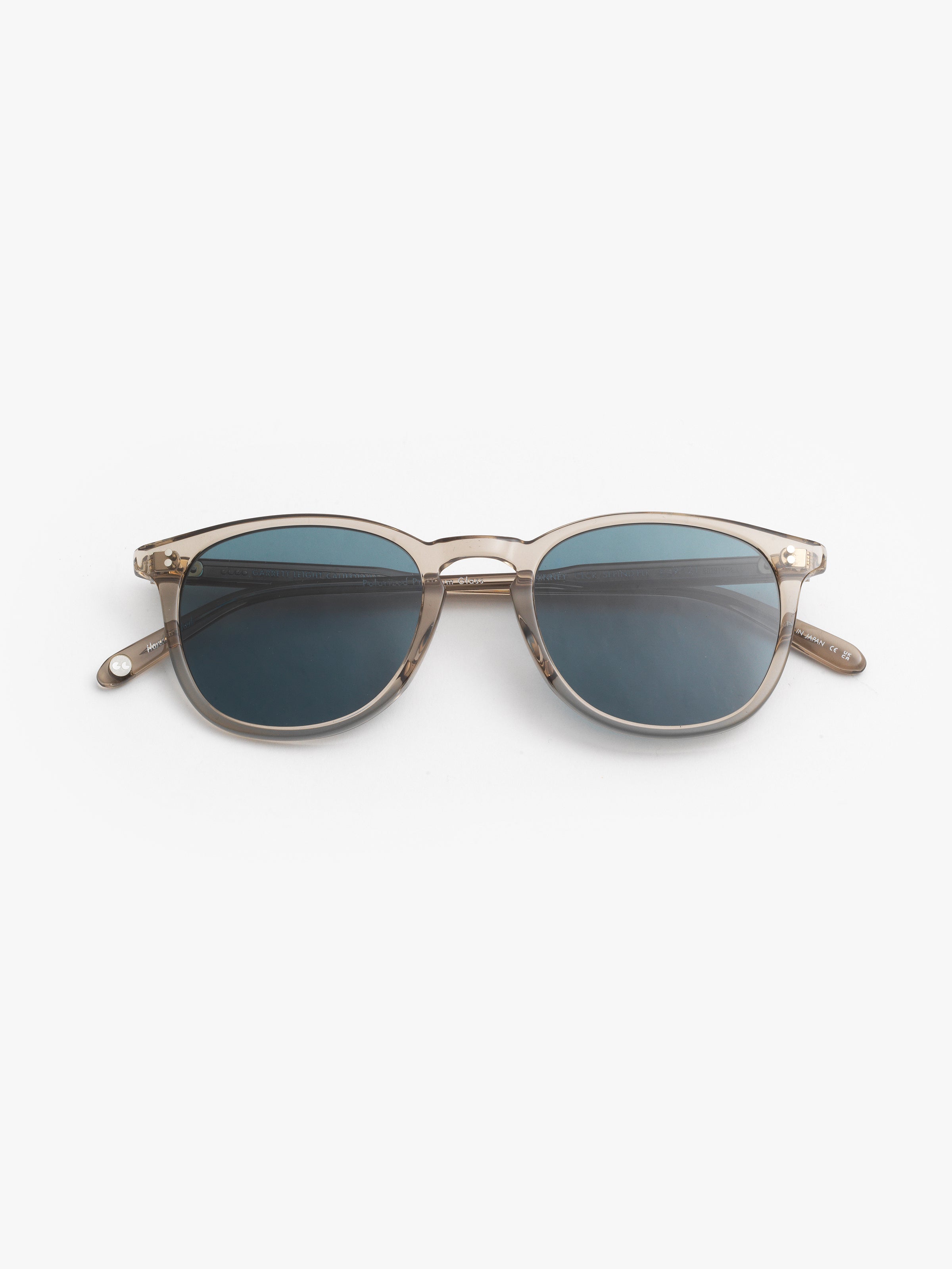 Garrett Leight Kinney Clay Crystal With Pure Indigo Polar – I