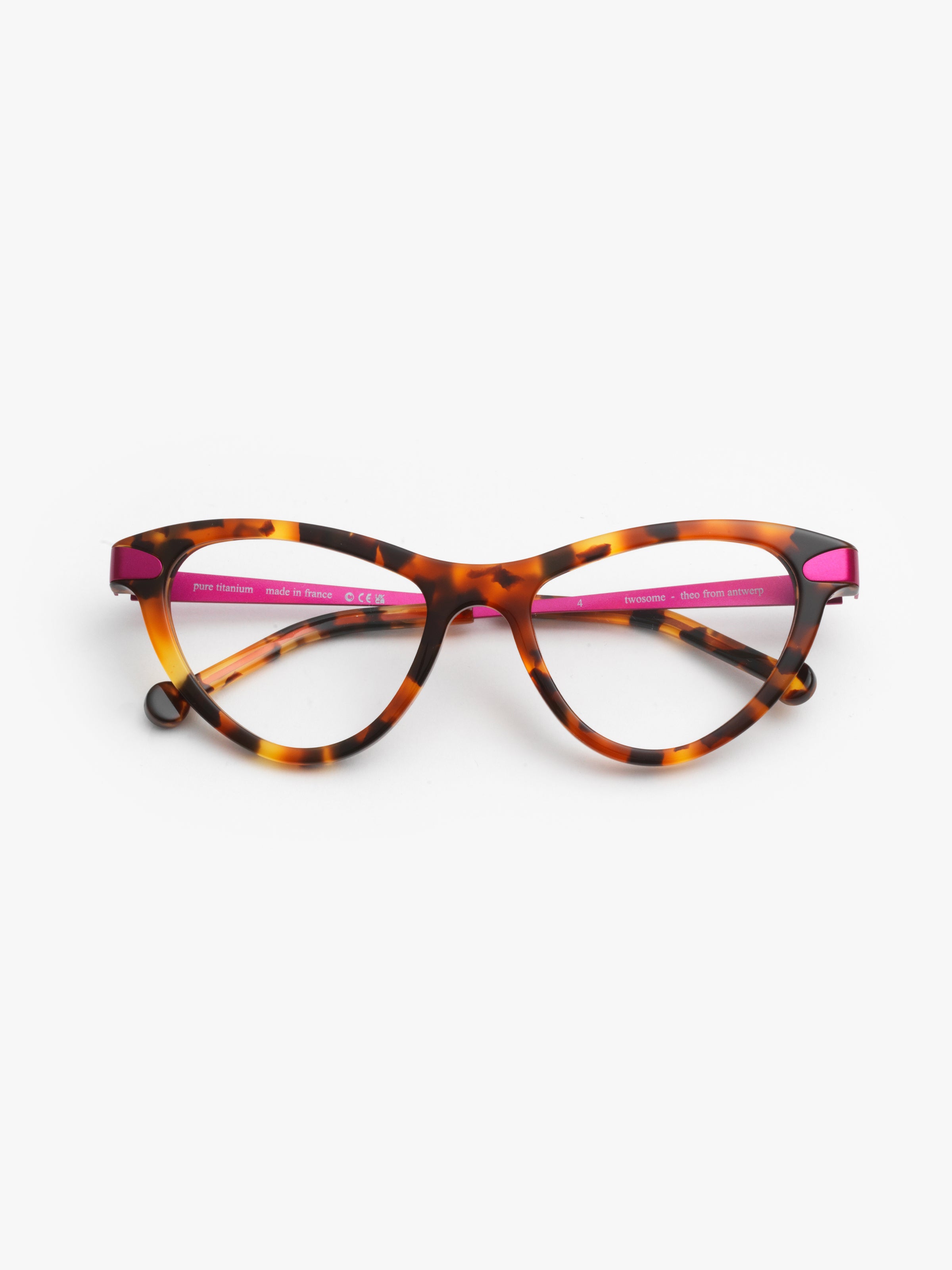 Theo Twosome Tortoise Pink Glasses | I Visionari
