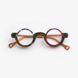 Design Shower / 3P_RRB001 / Marbled Green and Blonde Tortoise + Blue and Red Tortoise