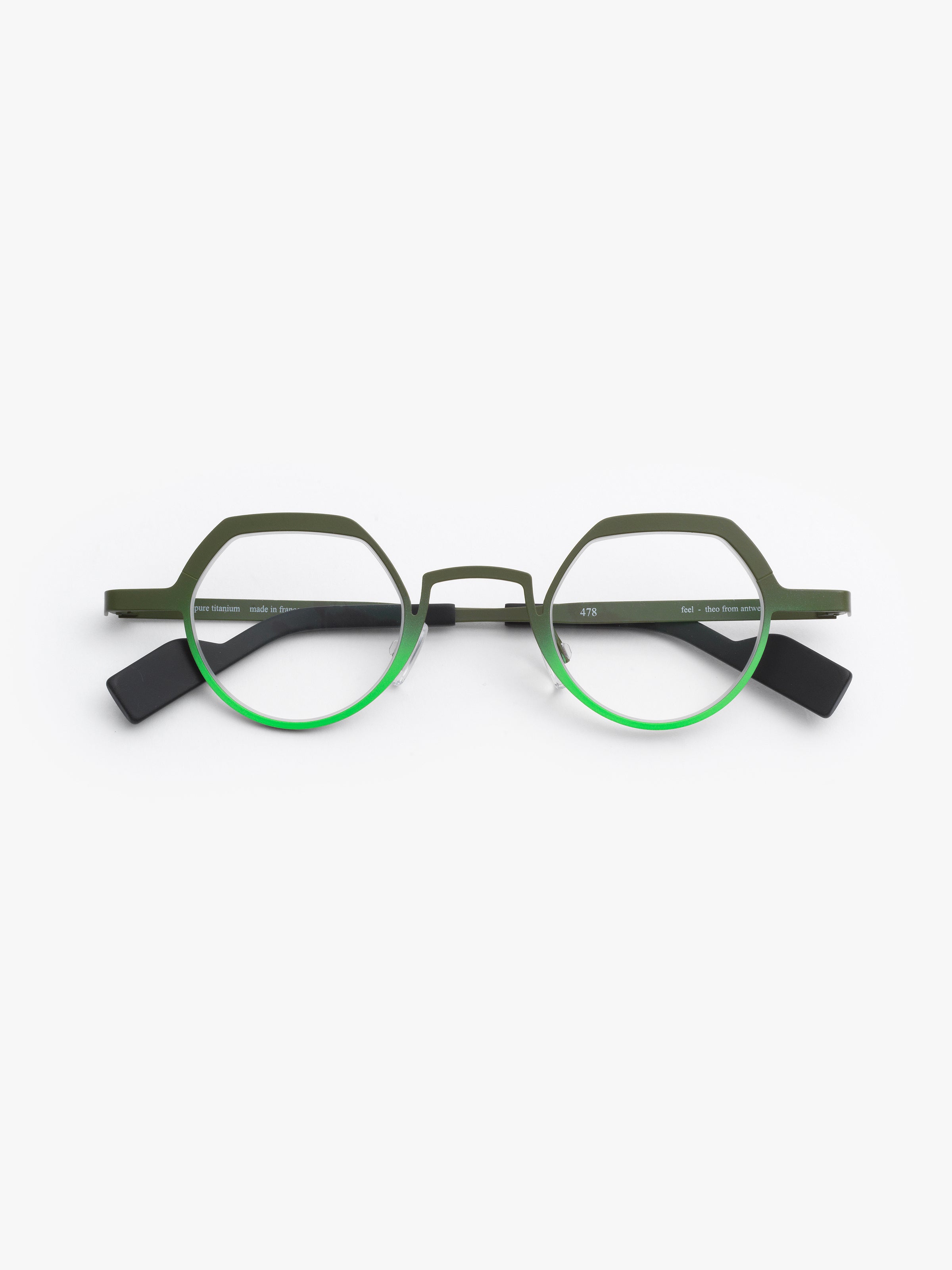 Theo Feel Green Round Glasses | I Visionari