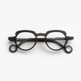 Theo / Andy / 001 Transparent Graphite Grey + Black Lattice
