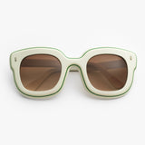 Unknown / 80s Oversized Square Sunglasses / Ivory