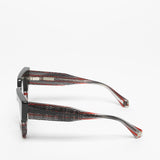J.F. Rey / 1985 Carolina / Black Geometric Red Striped