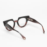 J.F. Rey / 1985 Carolina / Black Geometric Red Striped