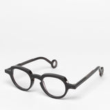 Theo / Andy / 001 Transparent Graphite Grey + Black Lattice