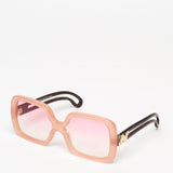 Nina Ricci / 70s Oversized Square Sunglasses / Pearly Pink