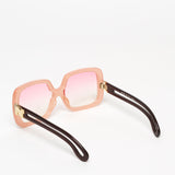 Nina Ricci / 70s Oversized Square Sunglasses / Pearly Pink