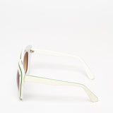 Unknown / 80s Oversized Square Sunglasses / Ivory