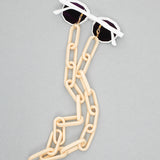 I Visionari / Oversize Resin Glasses Chain / Ivory