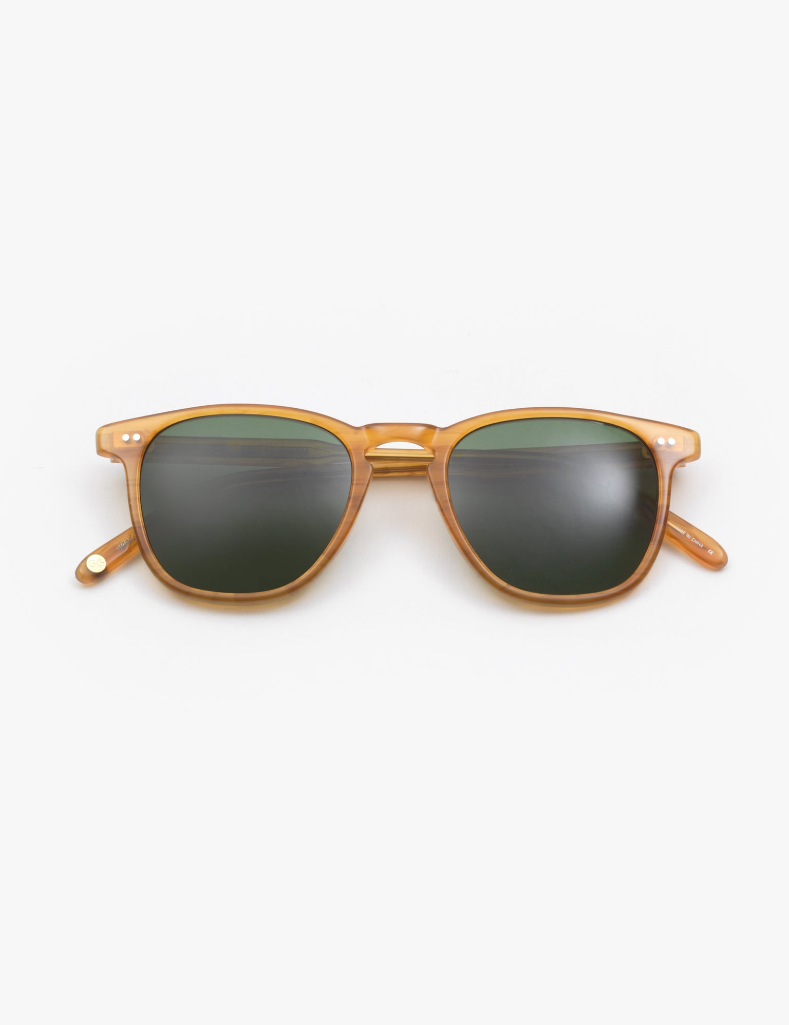 Garrett Leight / Brooks / Butterscotch With Green Polarized Glass - I Visionari