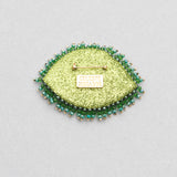 Céleste Mogador / The Eye Brooch / Green Rhinestone