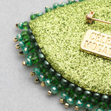 Céleste Mogador / The Eye Brooch / Green Rhinestone