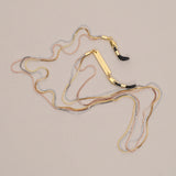 Frame Chain / Tricolour / White, Rose and Yellow Gold