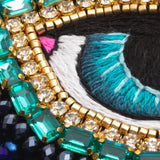 Céleste Mogador / The Eye Brooch / Blue Rhinestone