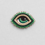 Céleste Mogador / The Classic Eye Brooch / Dark Green