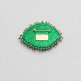 Céleste Mogador / The Classic Eye Brooch / Dark Green