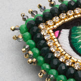 Céleste Mogador / The Classic Eye Brooch / Dark Green