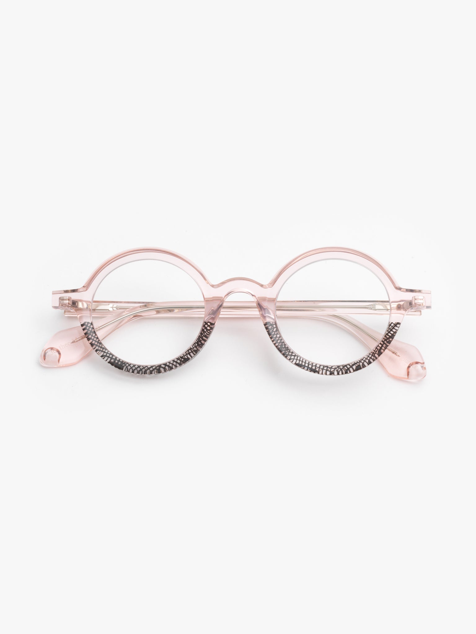 Theo / Mille + 88 / 030 Transparent Pink Black Lattice