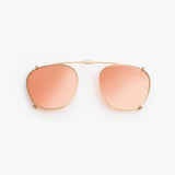 Garrett Leight / Grant Clip / Matte Gold With Soft Coral Mirror