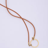 LA LOOP / Stretch Cord / Cappuccino with Gold Plated Loop