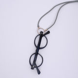 LA LOOP / Braided Italian Leather / Graphite with Silver Plated Loop