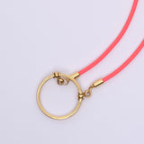 LA LOOP / Stretch Cord / Neon Orange with Gold Plated Loop