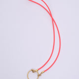 LA LOOP / Stretch Cord / Neon Orange with Gold Plated Loop