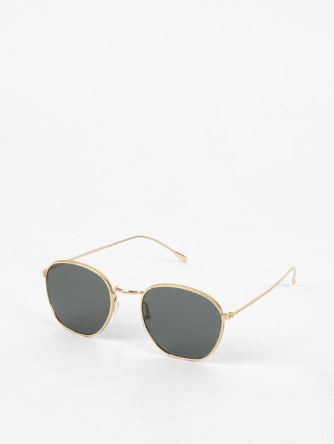 Illesteva / Prince / Gold With Olive Flat Lenses