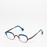 Theo / Iti / 763 Red and Transparent Blue Petrol