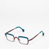 Theo / Graffi / 763 Red and Transparent Blue Petrol