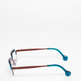 Theo / Graffi / 763 Red and Transparent Blue Petrol