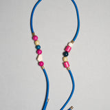 Brar / Make Me Smile Eyewear Strap / Blue Band with Pink Green and White