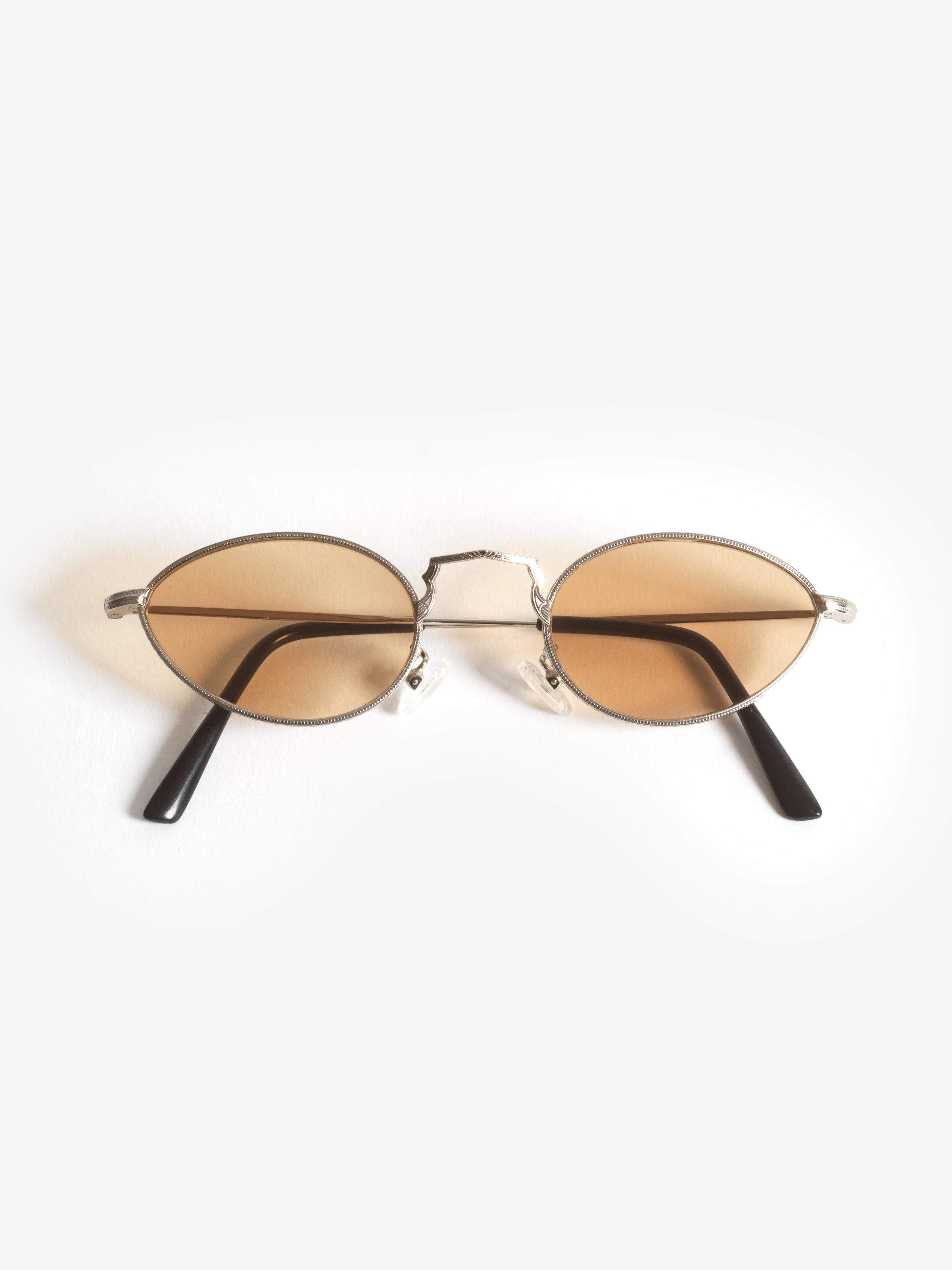 Gouverneur Audigier The Reimagined Cat Eye Silver Brushed with Soft Amber Lenses sunglasses, front view