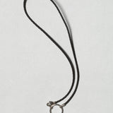 LA LOOP / Italian Braided Leather / Black with Clasp Rhodium Silver Plated