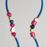 Brar / Make Me Smile Eyewear Strap / Blue Band with Pink Green and White