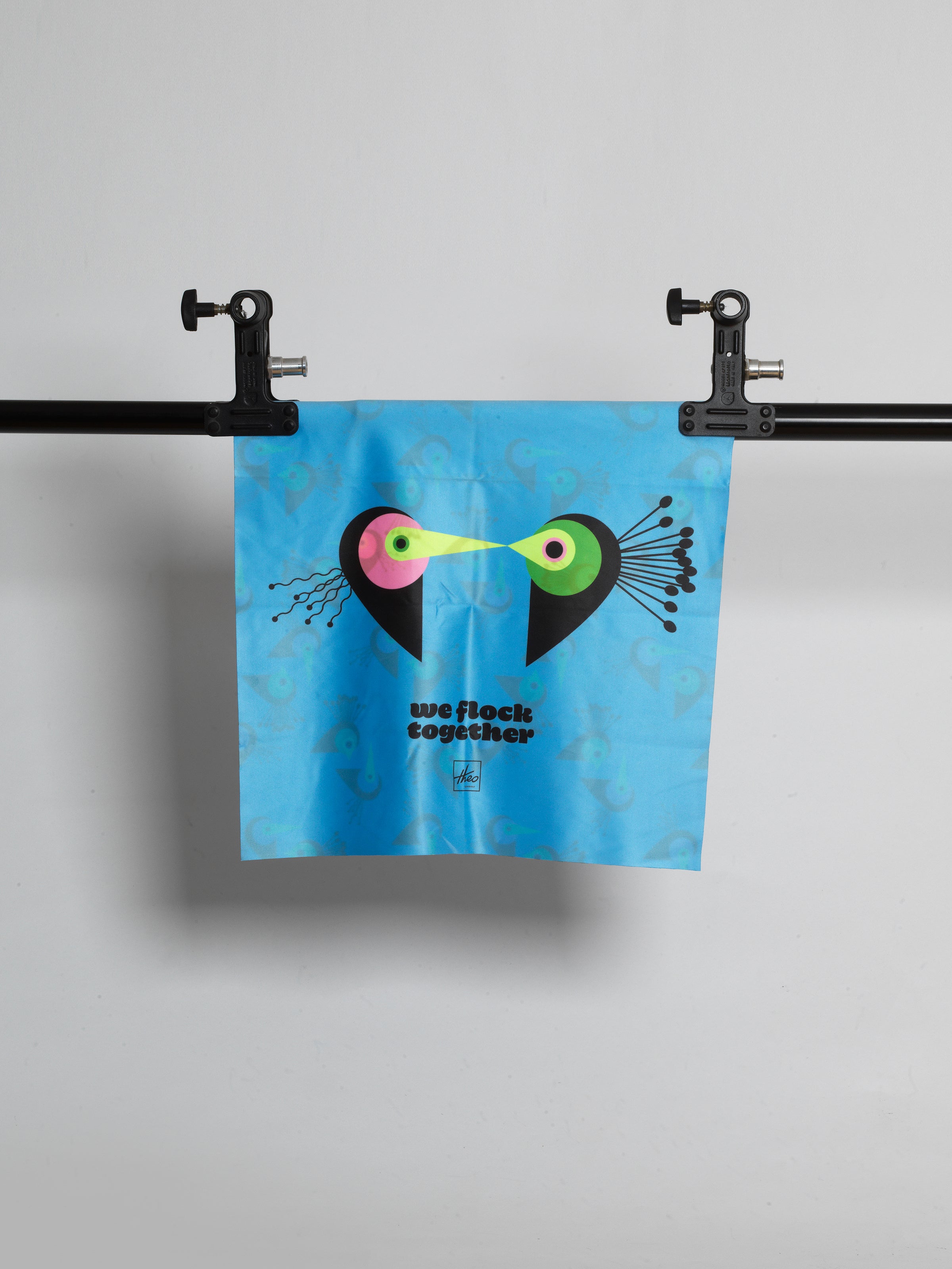 THEO / We Flock Together Collector's Cleaning Cloth / Small Birds of Paradise by Theo, Accessories - - Independent curated luxury eyewear available at I Visionari