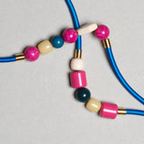 Brar / Make Me Smile Eyewear Strap / Blue Band with Pink Green and White