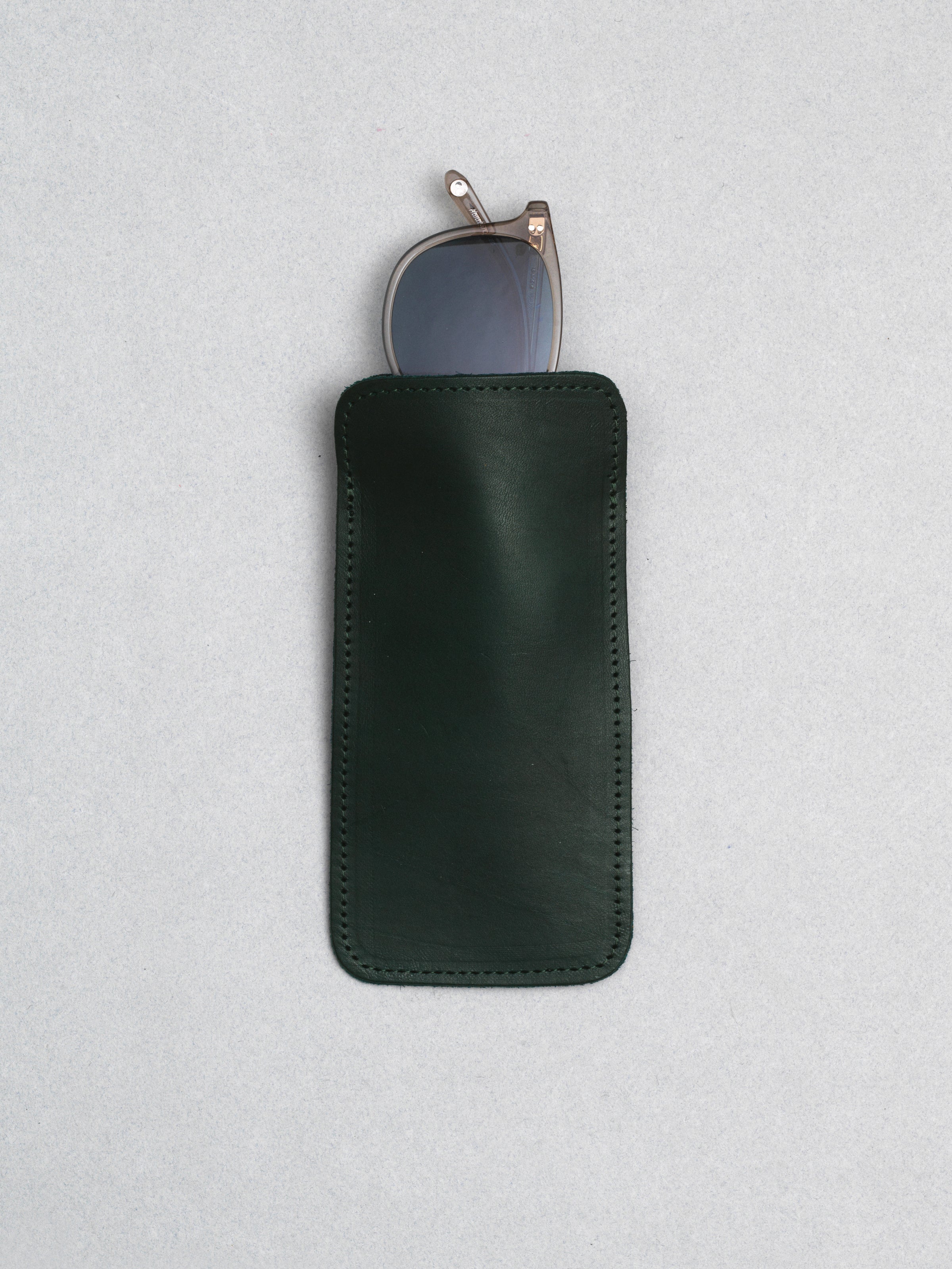 I Visionari / Handcrafted Genuine Leather Glasses Case / Dark Green by I Visionari, Accessories - - Independent curated luxury eyewear available at I Visionari