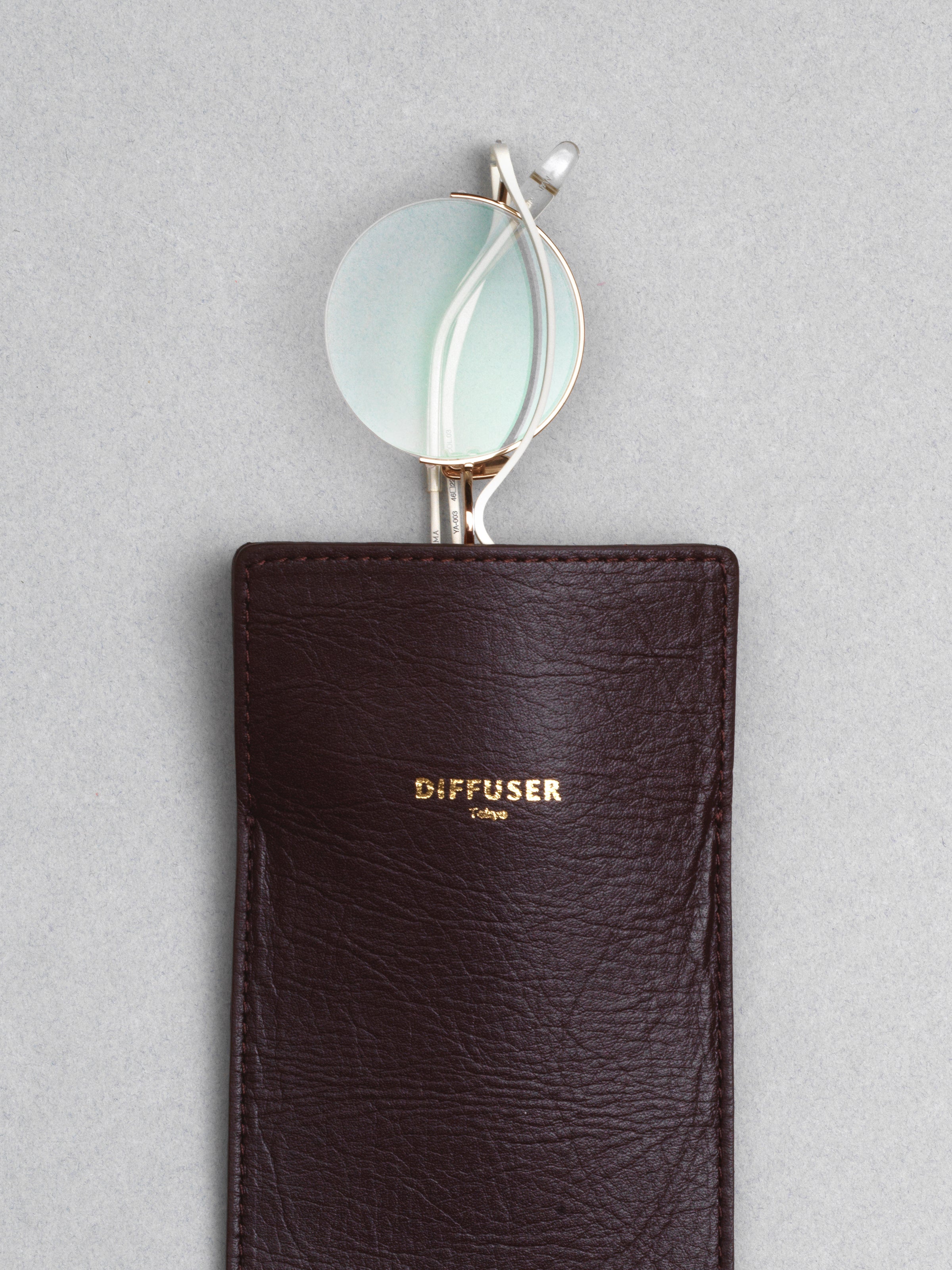 Diffuser Tokyo / Inner Pocket Eyewear Case / Dark Brown & Light