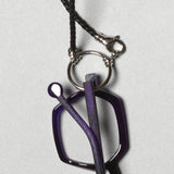 LA LOOP / Italian Braided Leather / Black with Clasp Rhodium Silver Plated