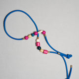 Brar / Make Me Smile Eyewear Strap / Blue Band with Pink Green and White