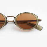 Garrett Leight / Alper / Sea Glass Antique Gold by Garrett Leight, Sunglasses - - Independent curated luxury eyewear available at I Visionari
