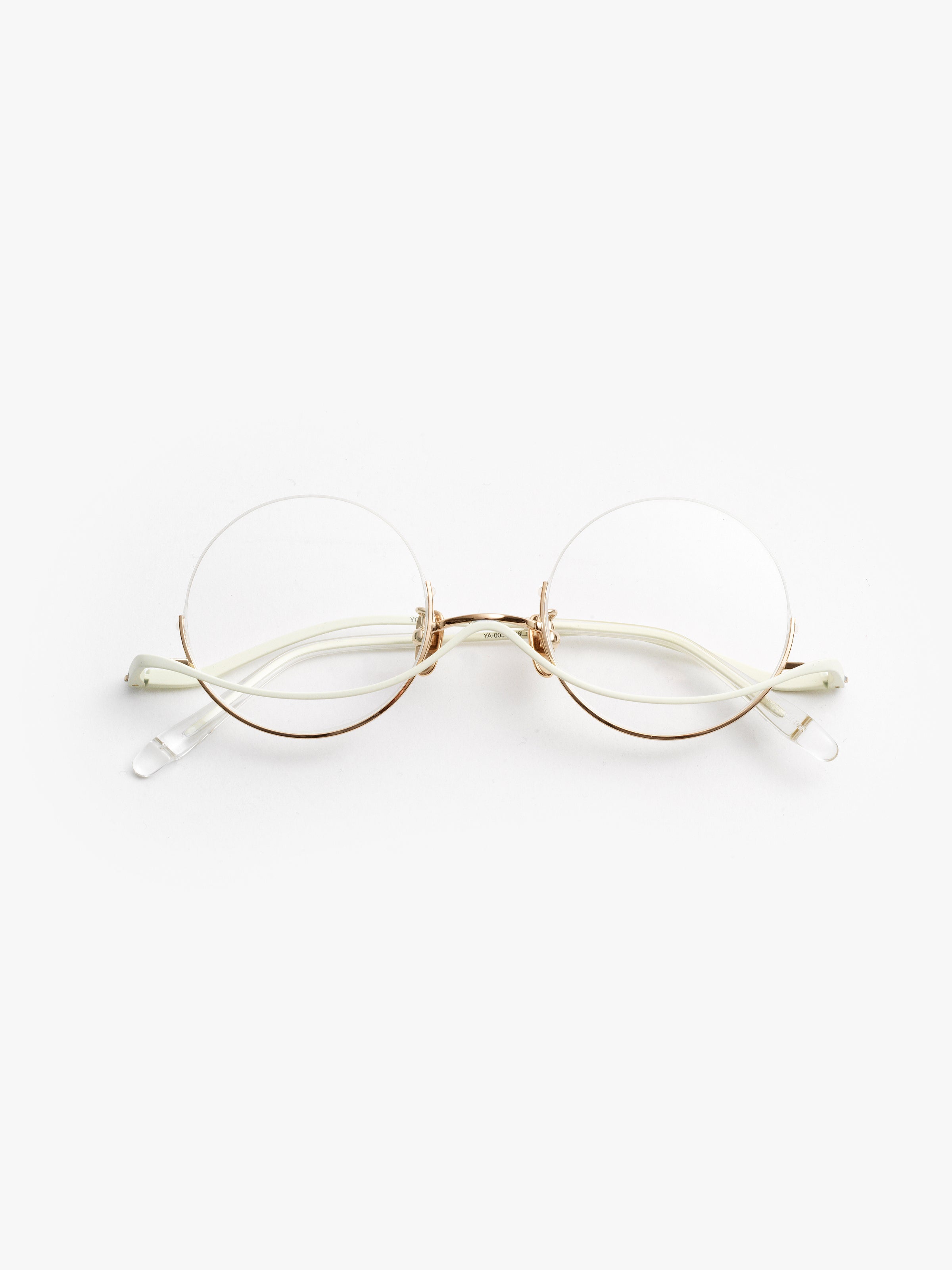 Yoshinori Aoyama / YA 003 / Gold Creamy White by Yoshinori Aoyama, Eyeglasses - - Independent curated luxury eyewear available at I Visionari