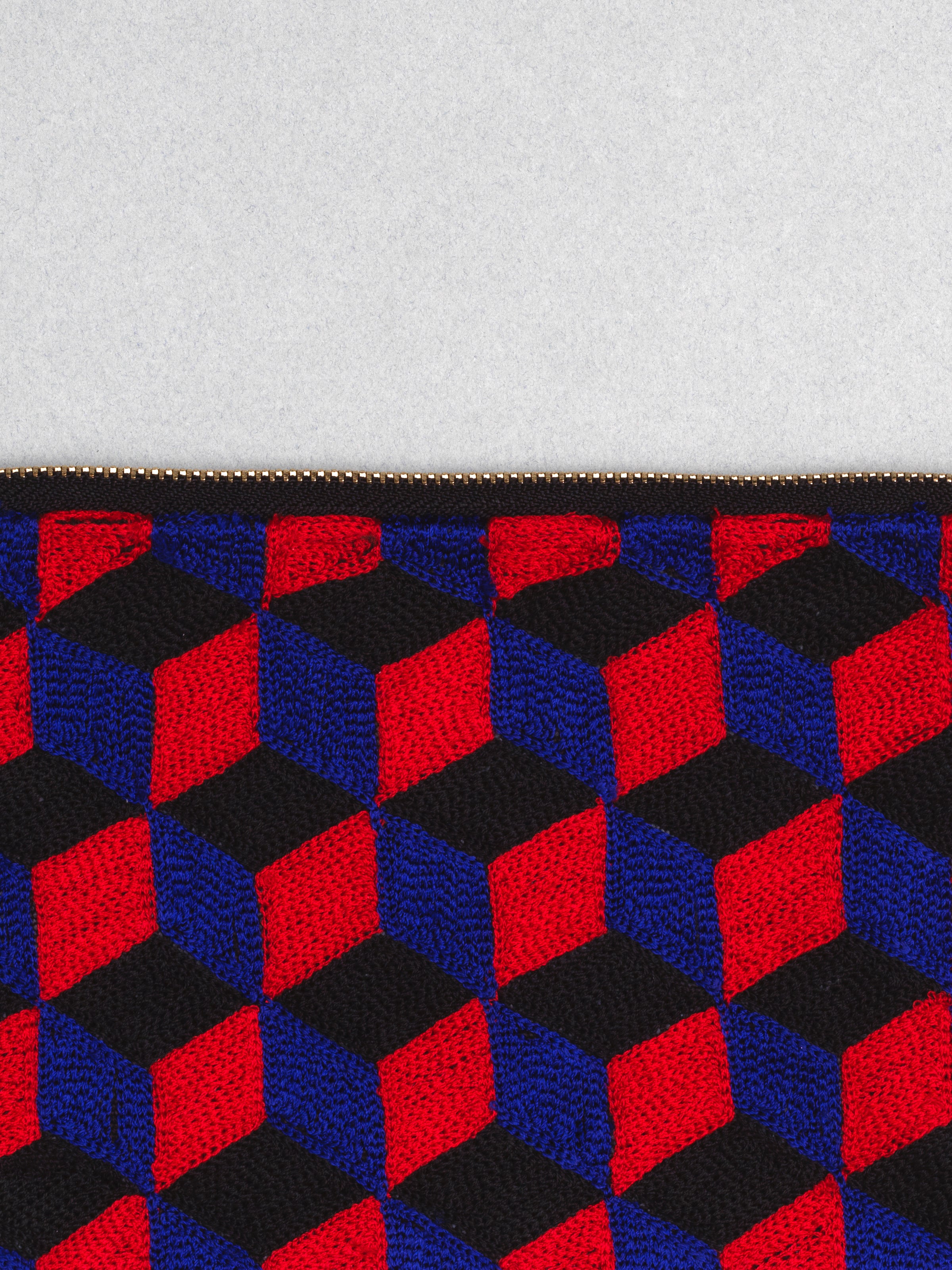 Céleste Mogador / Hand-Embroidered N3 Blue Pouch (L) by Céleste Mogador, Accessories - - Independent curated luxury eyewear available at I Visionari