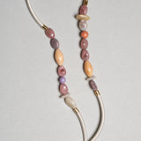 Brar / Make Me Smile Eyewear Strap / White Band with Grey Purple Green