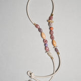 Brar / Make Me Smile Eyewear Strap / White Band with Grey Purple Green