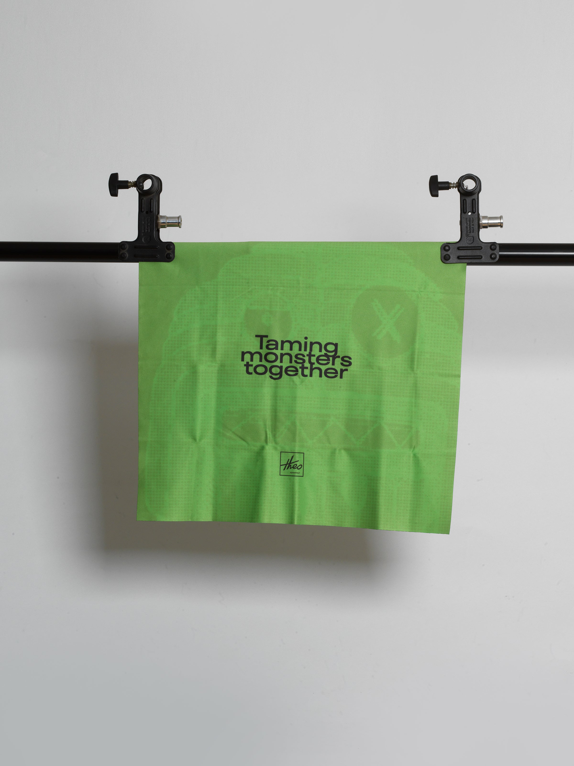 THEO / Taming Monsters Together Collector's Cleaning Cloth / Green by Theo, Accessories - - Independent curated luxury eyewear available at I Visionari