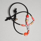 Brar / Make Me Smile Eyewear Strap / Black Band with Pink and Crystal