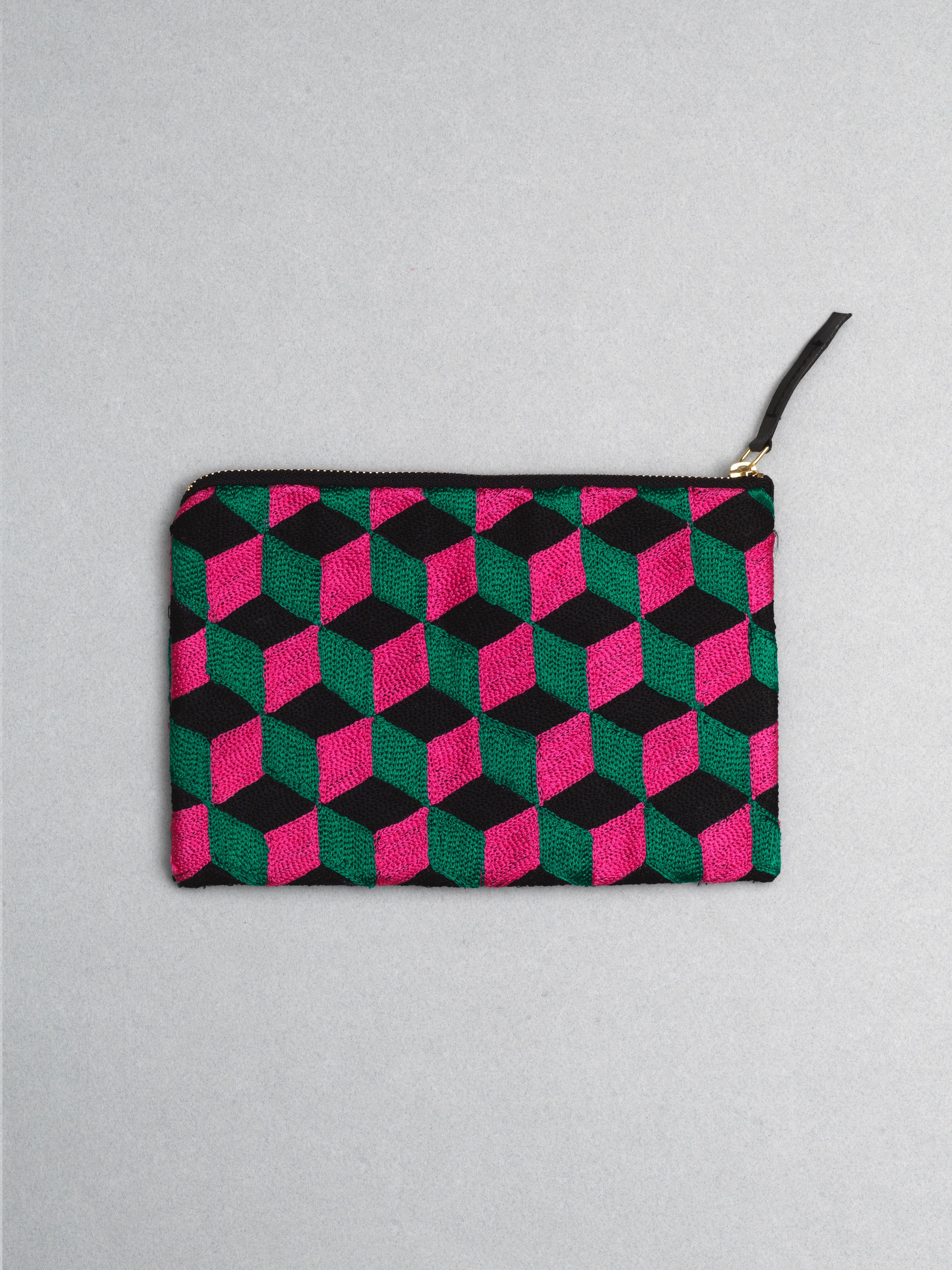 Céleste Mogador / Hand-Embroidered N3 Green Pouch (L) by Céleste Mogador, Accessories - - Independent curated luxury eyewear available at I Visionari