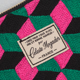 Céleste Mogador / Hand-Embroidered N3 Green Pouch (L) by Céleste Mogador, Accessories - - Independent curated luxury eyewear available at I Visionari